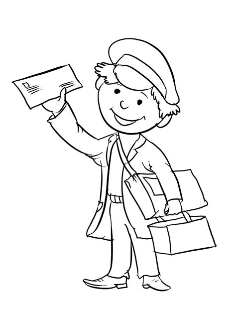 Mail Man Coloring Pages   Mail Man Truck Coloring Page 8211 Learning How - Mail Man Coloring Pages