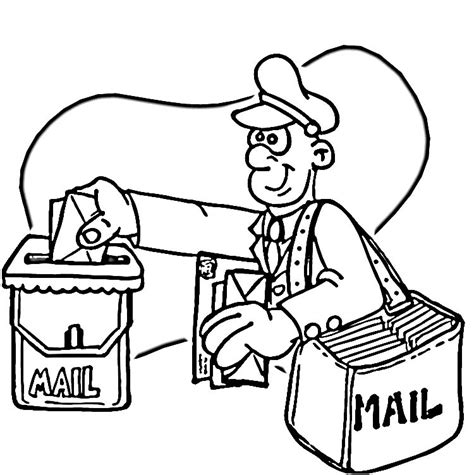Mail Man Truck Coloring Page 8211 Learning How Mail Man Coloring Pages - Mail Man Coloring Pages