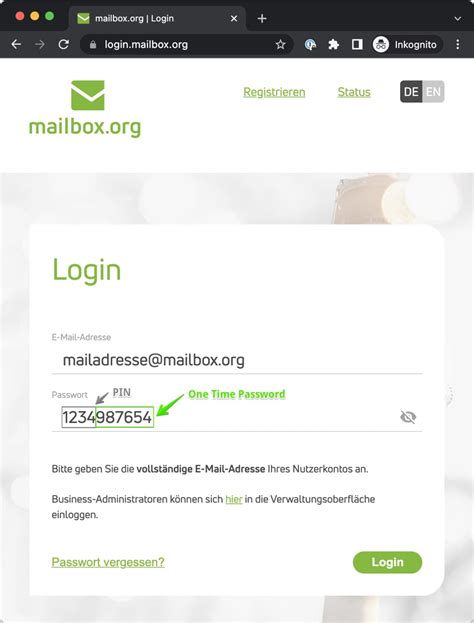 mailbox.org Login