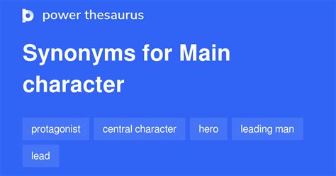 main character synonym
