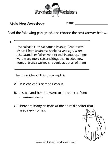 Main Idea 1st Grade Worksheets   4th Grade Main Idea Worksheets Multiple Choice - Main Idea 1st Grade Worksheets