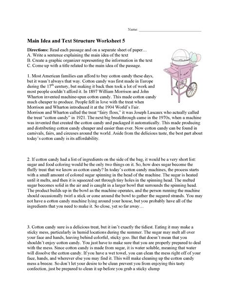 Main Idea And Text Structure Worksheet 4 Answers Main Idea Worksheet 4 Answers - Main Idea Worksheet 4 Answers