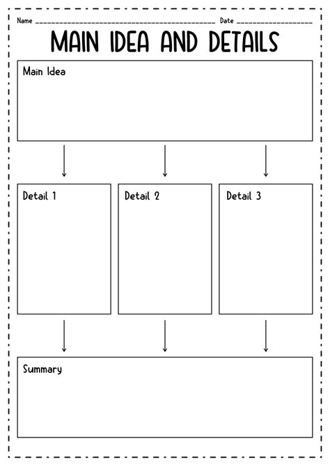 Main Idea Graphic Organizer Printable Main Idea Organizer Main Idea 8th Grade Worksheets - Main Idea 8th Grade Worksheets