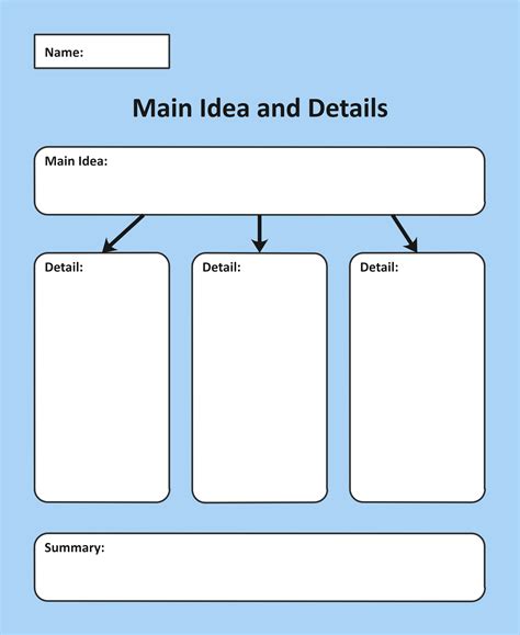 Main Idea Graphic Organizer With Supporting Details Main Idea Graphic Organizer 5th Grade - Main Idea Graphic Organizer 5th Grade
