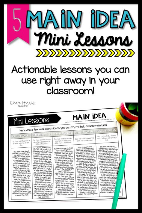 Main Idea Mini Lessons Ciera Harris Teaching Main Idea Lesson Plans 4th Grade - Main Idea Lesson Plans 4th Grade