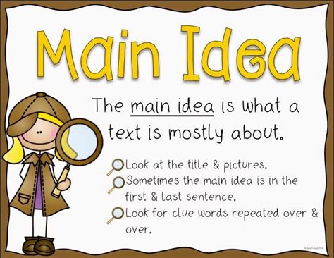 Main Ideas Amp Details In Informational Text The Main Idea Informational Text - Main Idea Informational Text