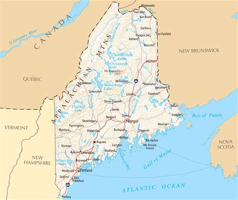maine state map