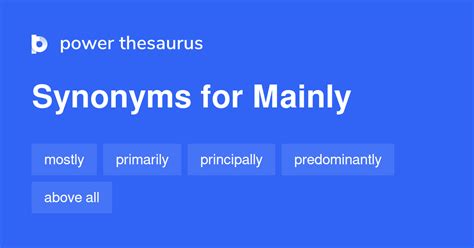 mainly synonym