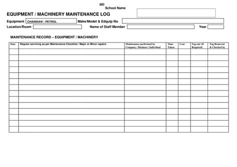 Maintenance Book Sample Feed Forward