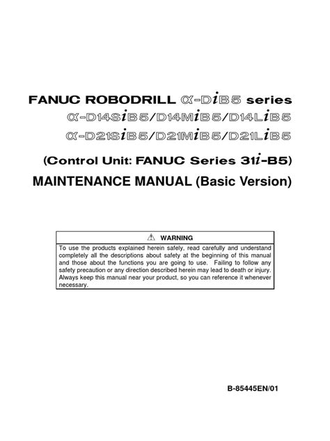 maintenance manual fanuc robodrill