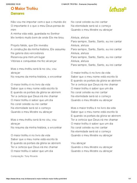 Maior Trofeu Letra