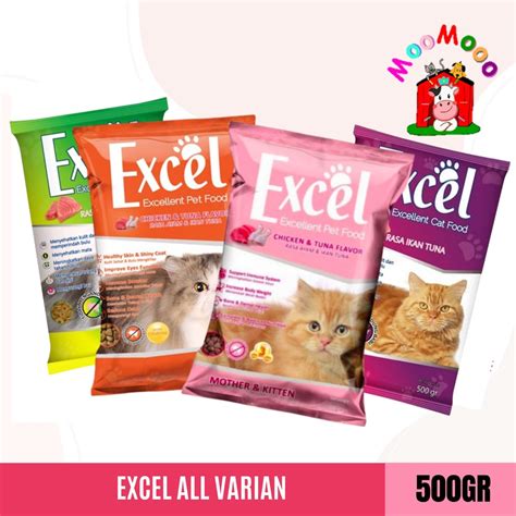 makanan kucing excel