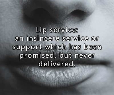make a lip service meaning