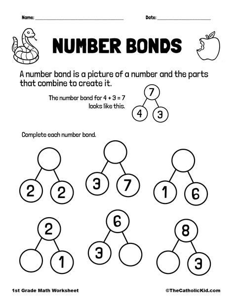 Make A Number Bond Math Worksheets Splashlearn Number Bonds Worksheets For Kindergarten - Number Bonds Worksheets For Kindergarten