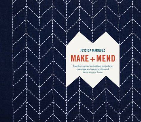 make and mend sashiko inspired embroidery project
