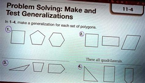 make and test generalizations polygons