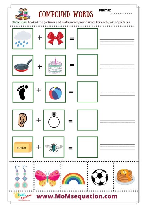 Make Compound Words Printable Worksheets For Grade 1 Compound Word Activity For First Grade - Compound Word Activity For First Grade