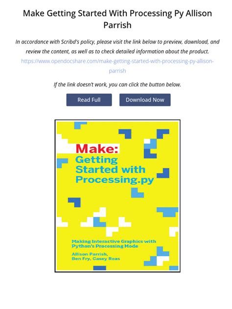 Make: Getting Started With Processing: A Hands On Introduction To Making Interactive Graphics ( Make: Technology On Your Time)