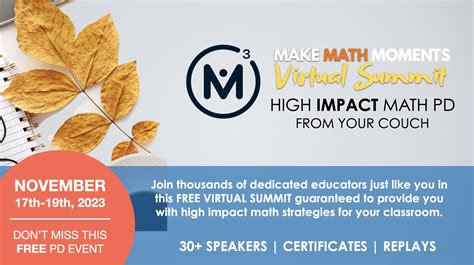 Make Math Moments Virtual Summit 2023 Free Online Virtual Math - Virtual Math