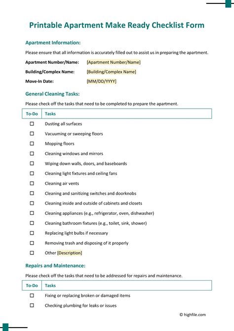 Make Ready Apartment List