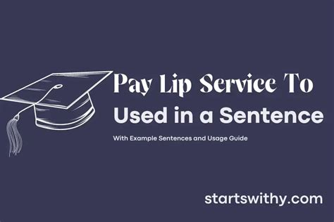 make sentence of pay lip services