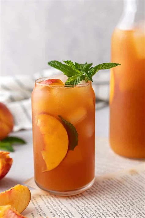 make your own healthy peach iced tea