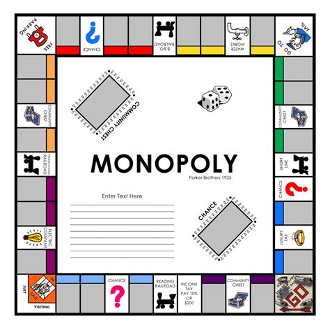 make your own monopoly board Board game template, Monopoly board
