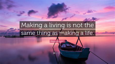 Making A Living Making A Life