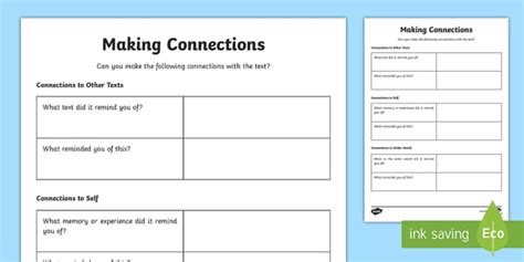 Making Connections Worksheet Worksheet Worksheet Twinkl Math Connections Worksheets - Math Connections Worksheets