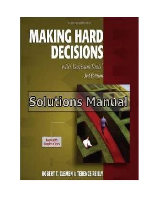 Making Hard Decisions Solutions Manual