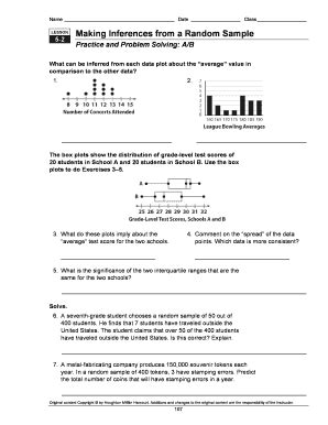 Making Inferences From Random Samples Worksheet Bytelearn Inference Worksheet 7 - Inference Worksheet 7