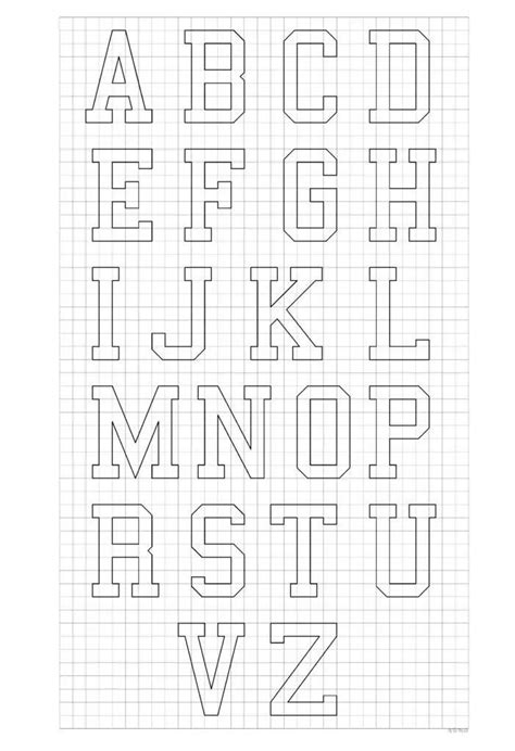 making letters on graph paper