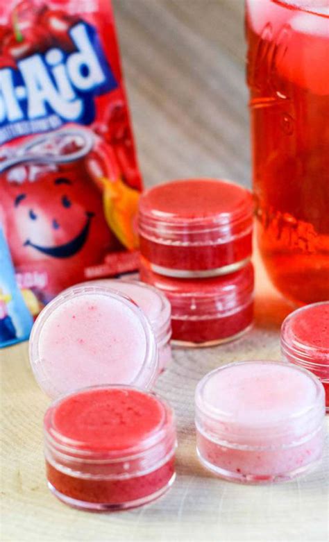 making lip gloss with vaseline and kool-aid painted