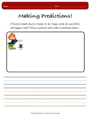 Making Predictions Drawing Conclusions First Grade English Worksheets Prediction Worksheet First Grade - Prediction Worksheet First Grade
