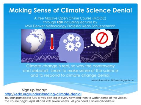 Making Sense Of Climate Science Denial Edx Science Senses - Science Senses