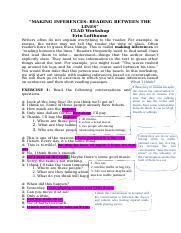 Read Online Making Inferences Reading Between The Lines Clad 