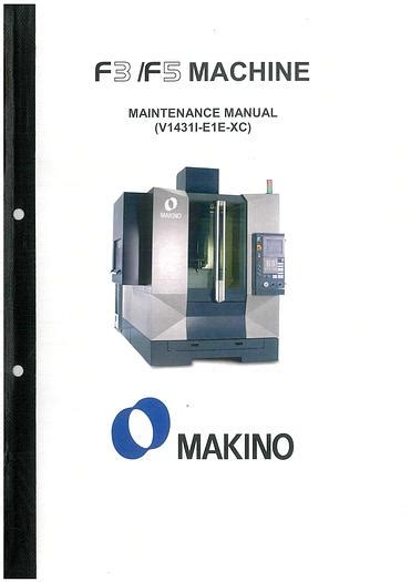 Read Makino Cnc Maintenance Manual 