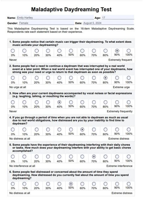 Maladaptive Daydreaming Test