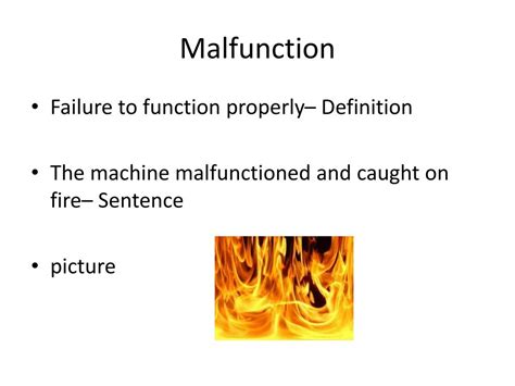 malfunction definition