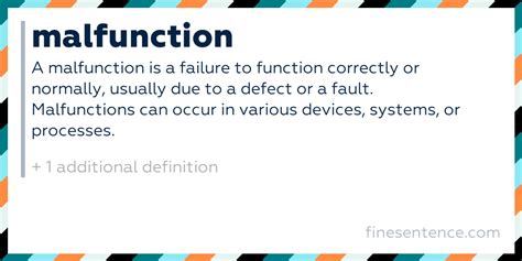 malfunction meaning spanish