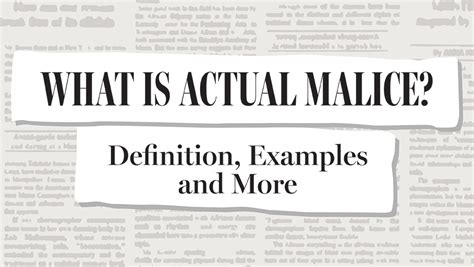 Malice Meaning