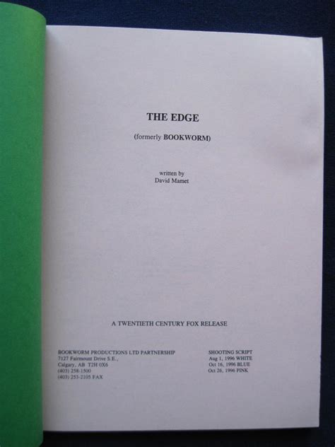 mamet the edge script