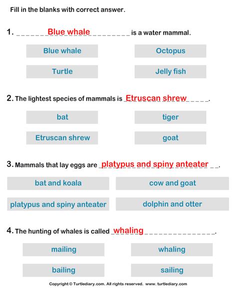 Mammals Facts Turtle Diary Worksheet Mammal Worksheets First Grade - Mammal Worksheets First Grade