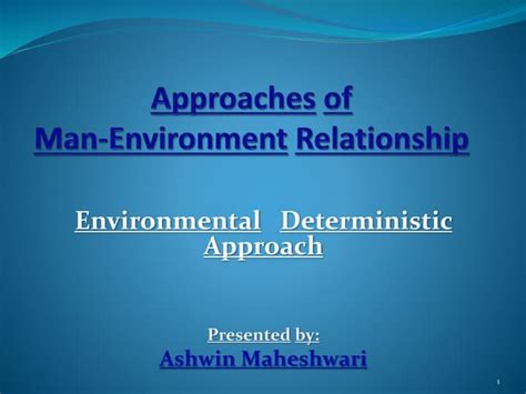 Man And Environment