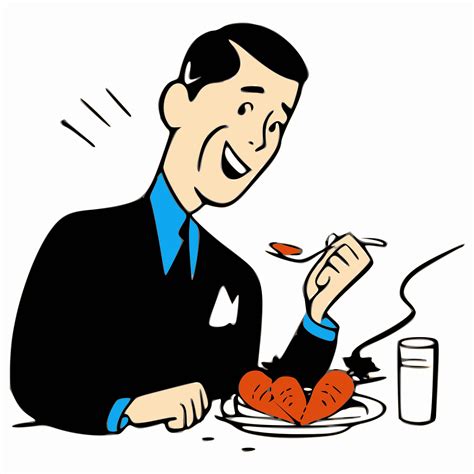 man eating clipart