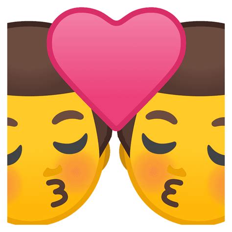 man kiss man emoji