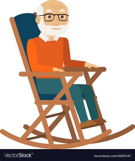 Man On Rocking Chair Clipart
