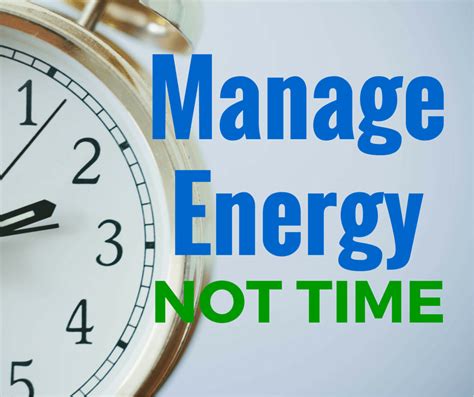 Download Manage Your Energy Not Your Time 