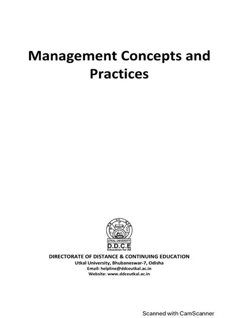 Management Concepts And Practices