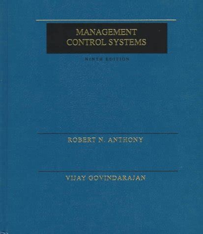 Management Control Systems Robert N Anthony 9780077133269